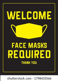 coronavirus wear a face mask required respect covid 19 protect sign PPE