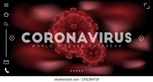 Diseño de visualización del sitio web Coronavirus para usuarios móviles. El sitio web de Coronavirus contiene información médica para tratar la enfermedad de los covitos 