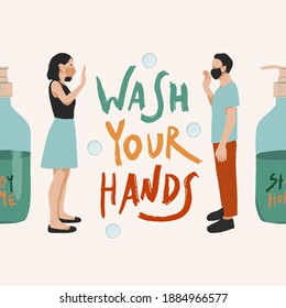 Coronavirus in the World. Coronavirus pandemic (2019-nCoV), people in medical face mask. Concept of coronavirus quarantine, hygiene and prevention vector illustration. Seamless pattern.
