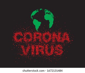 Coronavirus Worldwide pandemic causing global panic
