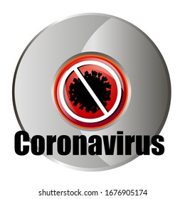 Coronavirus, worldwide quarantine. Medical stop virus sign. Coronovirus emblem flat vector illustration.
