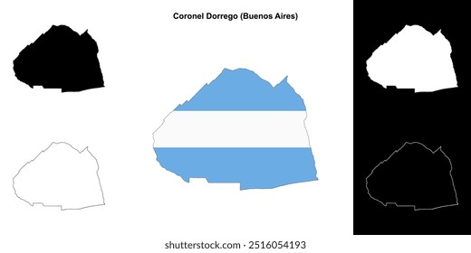 Conjunto de mapas do departamento de Coronel Dorrego (Buenos Aires)