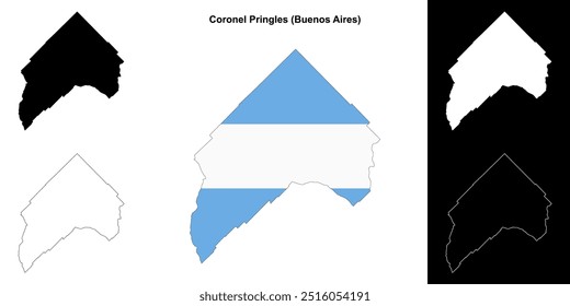 Conjunto de mapas do departamento de Coronel Pringles (Buenos Aires)