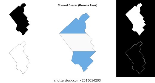 Conjunto de mapas esquemáticos del departamento de Coronel Suárez (Buenos Aires)