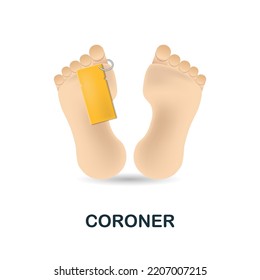 Coroner Icon. 3d Illustration From Crime Collection. Creative Coroner 3d Icon For Web Design, Templates, Infographics And More