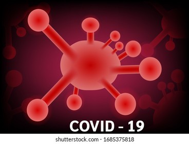Coronet-Virus, neunzehn roter Hintergrund