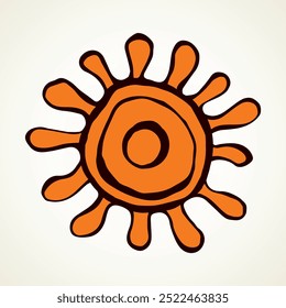 Corono virus bacterium. Vector drawing