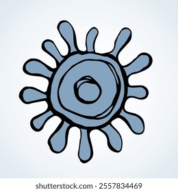 Corono virus bacterium. Vector drawing