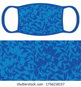 Corono virus Face protective masks design. Floral vector pattern mask protective against Coronovirus, Covid-19, virus. Healthcare medical surgical Flat layout  pattern.