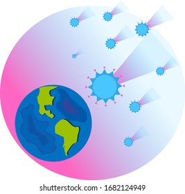 Coronovirus attacks the planet, virus spread
