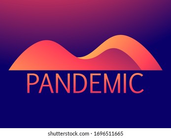 Coronovirus pandemic incidence rate chart. Coronavirus disease COVID-19. Middle east respiratory syndrome. Vector illustration