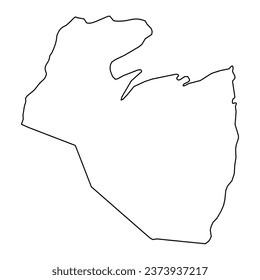 Corozal District map, administrative division of Belize.