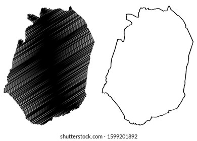 Corozal municipality (Commonwealth of Puerto Rico, Porto Rico, PR, Unincorporated territories of the United States) map vector illustration, scribble sketch Corozal map
