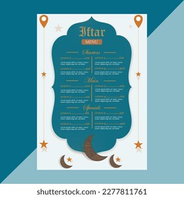 Corparate Ramadan Iftar diseño de menú