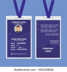 VECTOR DE PLANTILLA DE LA TARJETA DE IDENTIFICACIÓN CORPIRATE