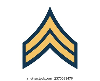 Corporal rank vector art white background