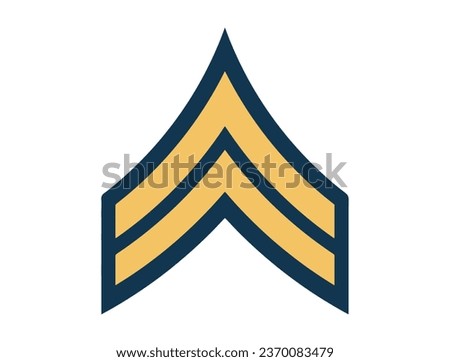Corporal rank vector art white background