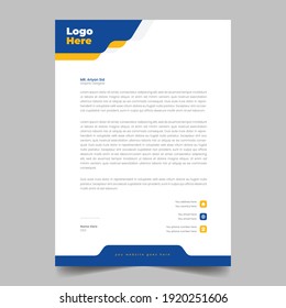 Corporate A4 Business Letterhead Template Design Vector Eps