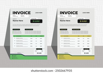 Corporate a4 invoice design template