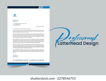 Corporate a4 size  Letterhead design template
