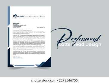 Corporate a4 size  Letterhead design template