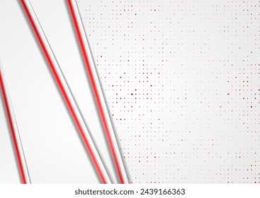 Corporate abstract background with bright red small square dots. Vector design
