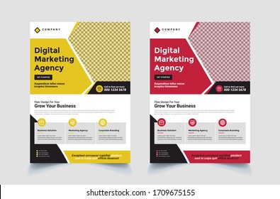 Corporate Abstract  Business Flyer design template brochure cover design vector template.Company identity,print ready flyer,print ready brochure,Corporate brochure report cover template in A4 size