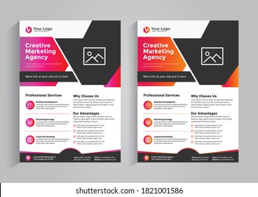Corporate Abstract Colorful Business Flyer design template brochure cover design vector template.Company identity,print ready flyer,print ready brochure,Corporate brochure report cover template