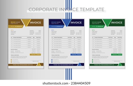 Design-Vorlage für Corporate und Abstrakte Rechnungen für Unternehmen