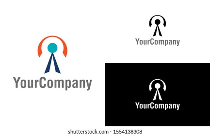 Corporate abstract logo design template. Simple and clean flat design of abstract logo vector template. Human logo design template.