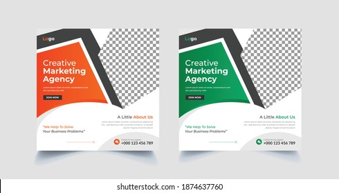 Corporate Abstract Social media post design template,Digital business marketing Instagram post design,Facebook post design vector