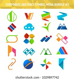 Corporate Abstract Symbol Mega Bundle Pack Design 3