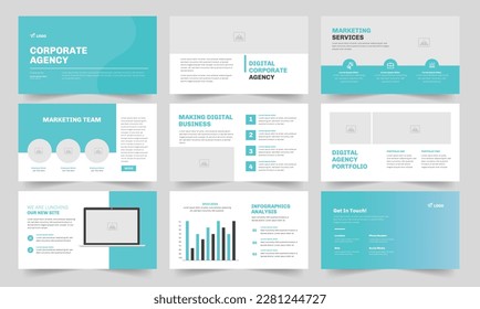 Corporate agency presentation and business presentation slide design