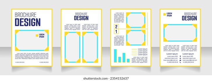 Corporate analytics blank brochure design. Template set with copy space for text. Premade corporate reports collection. Editable 4 paper pages. Smooch Sans Light, Bold, Arial Regular fonts used