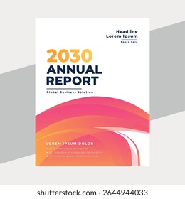 corporate annual report, brochure, cover, leaflet, flyer layout a company document or booklet vector