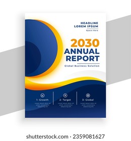 corporate annual report template ready to print design vector