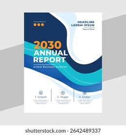 corporate annual report template ready to print design vector