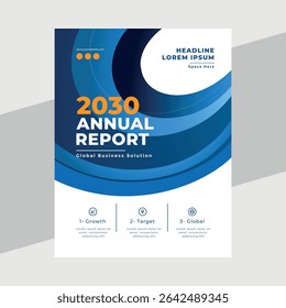 corporate annual report template ready to print design vector
