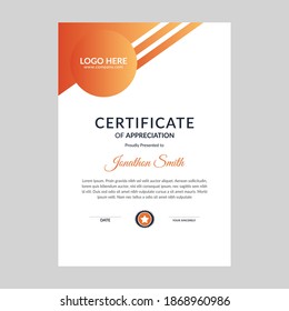Corporate Award certificate template, Elegant abstract shape layout frame vector