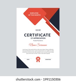 Corporate award certificate template layout design