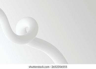 Fondo Corporativa con curva 3D abstracta en gradiente blanco suave para el fondo de la presentación