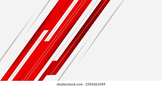 corporate banner background with diagonal red stripes