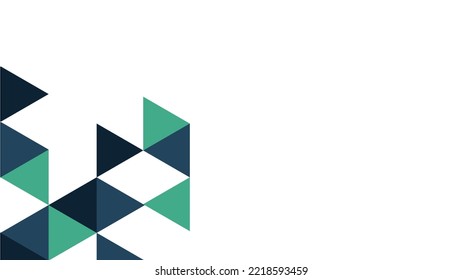 corporate banner template with blue geometric pattern ornament
