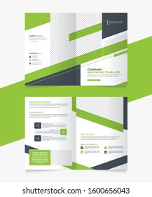 Corporate bi fold brochure or magazine cover design vector template , brochure design