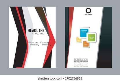Corporate bi Fold Brochure vector illustration
