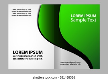 Corporate bi Fold Brochure vector illustration 