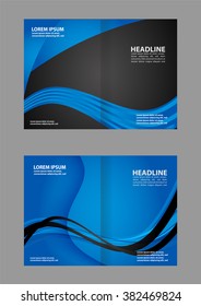Corporate bi Fold Brochure vector illustration
