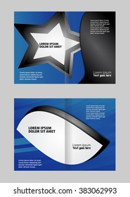 Corporate Bi Fold Brochure vector illustration

