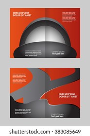Corporate Bi Fold Brochure vector illustration
