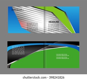 Corporate bi Fold Brochure vector illustration
